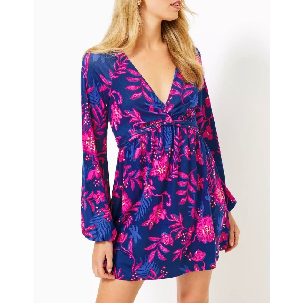 Lilly Pulitzer Loralei Skirted Romper Never Ending Summer Floral XS NEW - Picture 3 of 7
